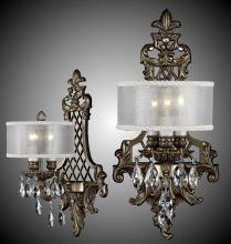 American Brass & Crystal WS9450-A-01G-PI-GL - Three Light Wall Sconce